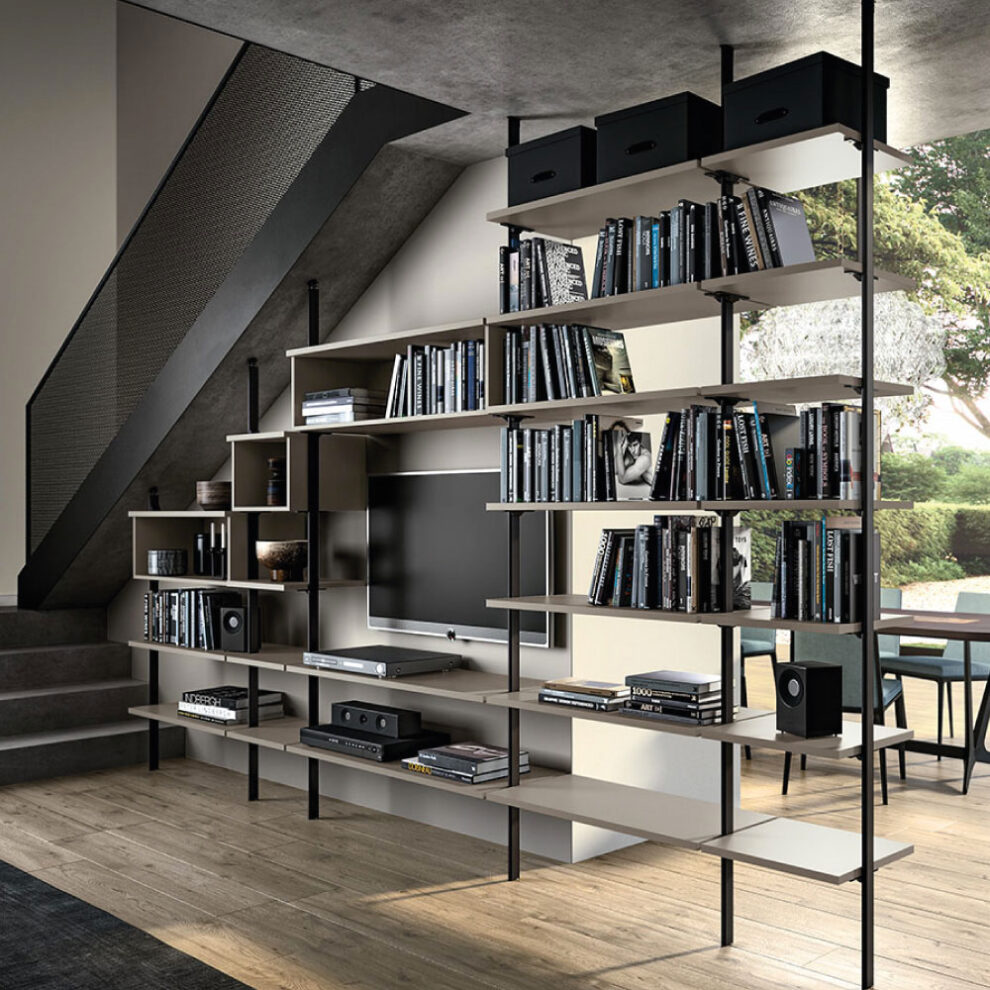 libreria soggiorno su misura marche ancona - partner zg | baldoni casa